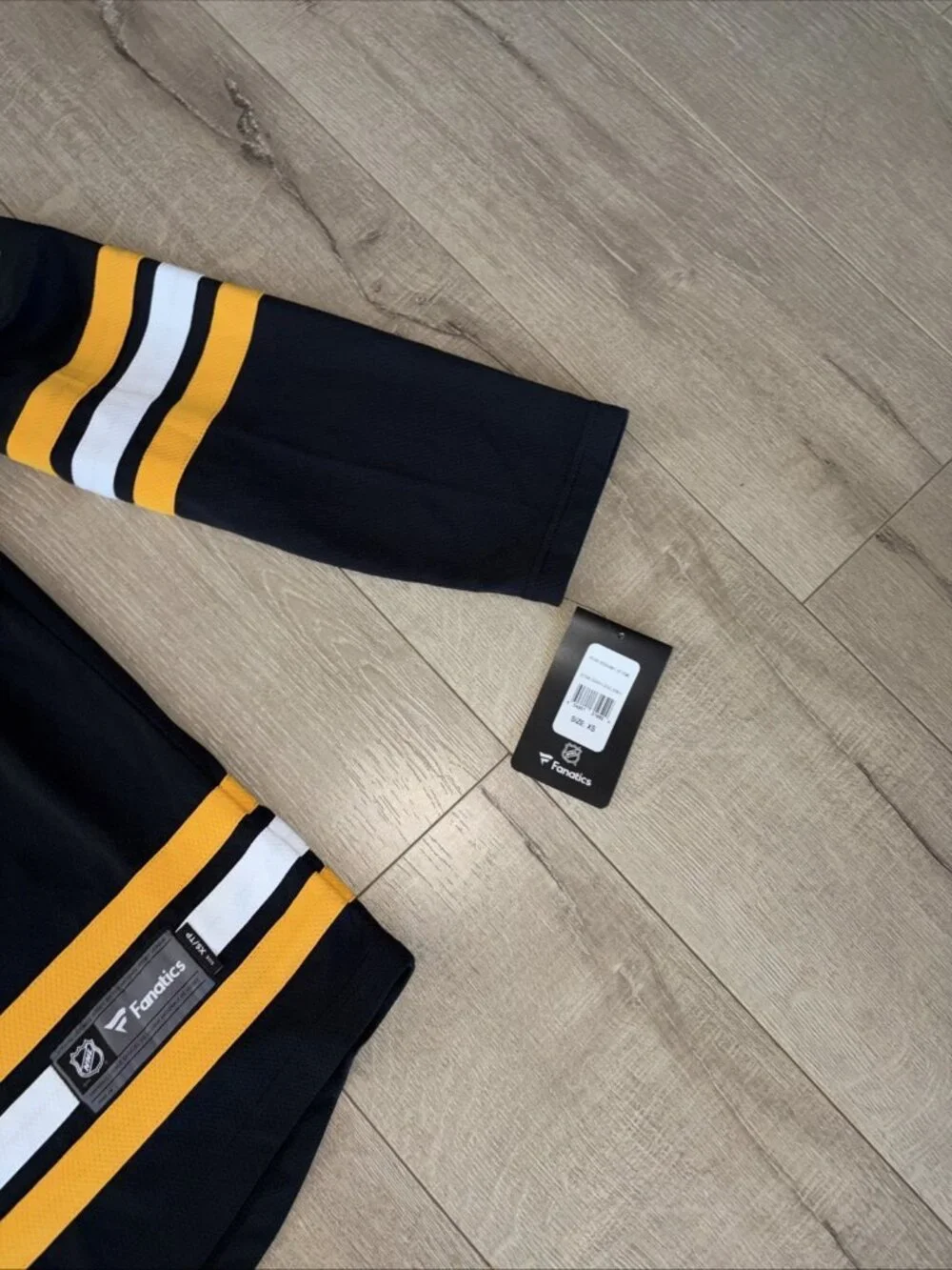 NHL Boston Bruins Fanatics Hockey Jersey Ulimark Size XS Home NWT - Picture 3 of 6